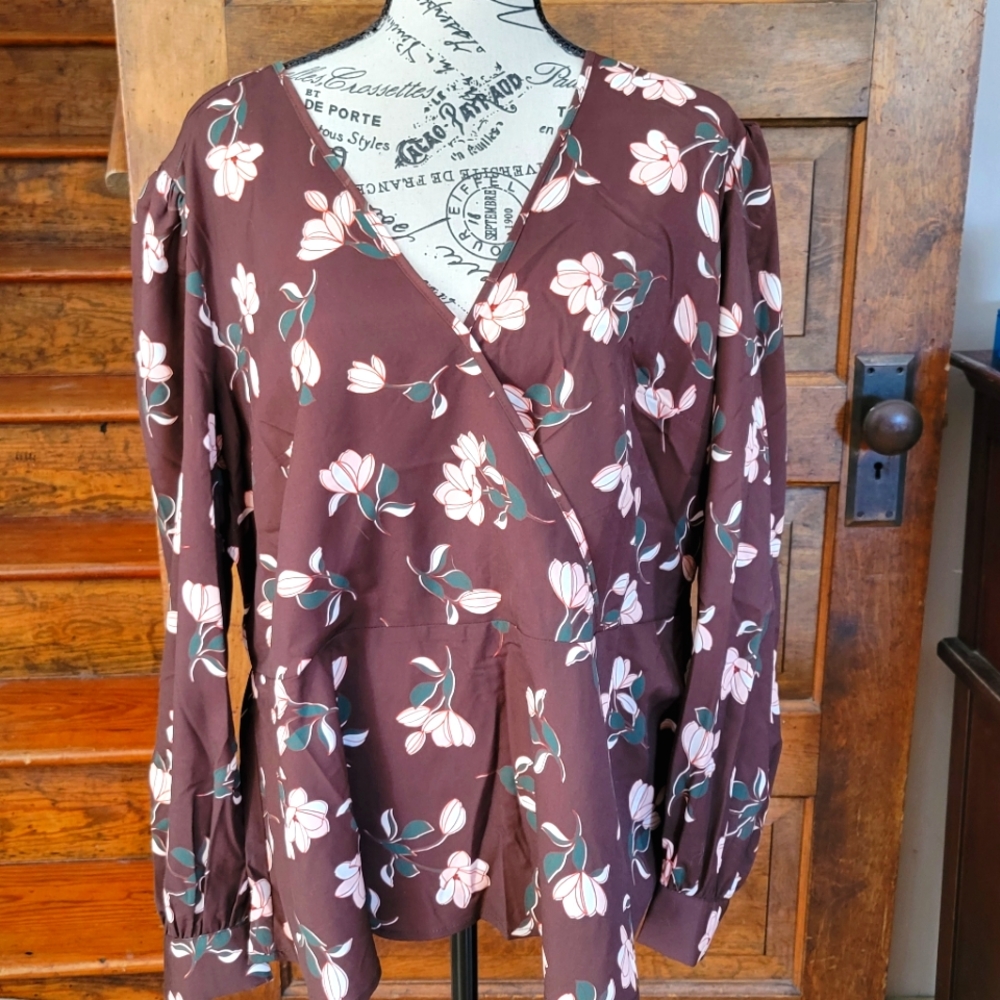 Eloquii Blouse with Spring Flowers